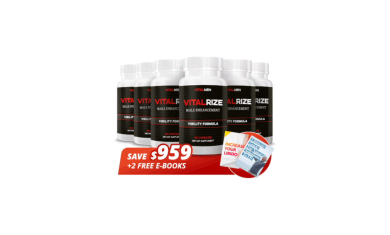 VitalRIZE natural male vitality supplement designed to support energy, stamina, blood flow, and performance for men over 45 2025