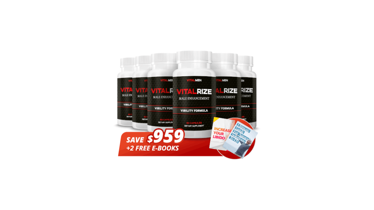 VitalRIZE natural male vitality supplement designed to support energy, stamina, blood flow, and performance for men over 45 2025